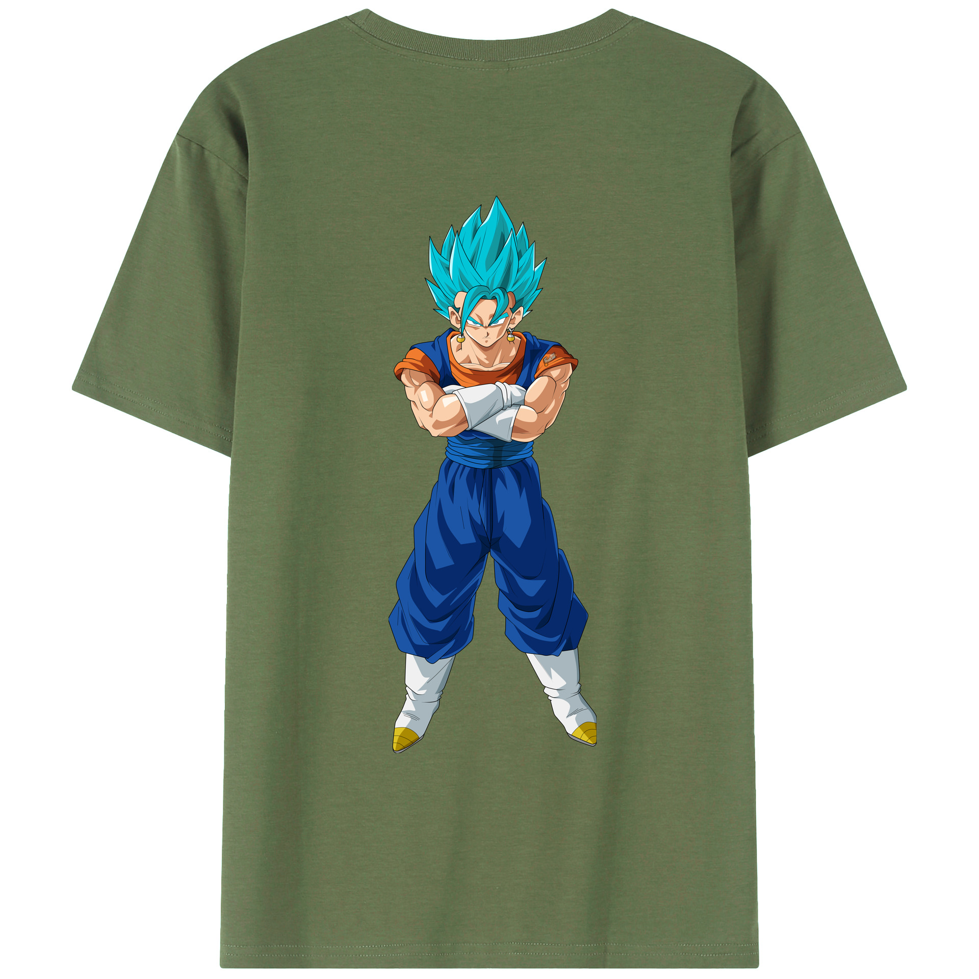 （画像用） ドラゴンボール ベジット DRAGON BALL Vegetto 綿100％ メンズ半袖Tシャツ（バックプリント） 通気性
